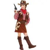Widmann Cowboy kostuum meisje deluxe - Maatkeuze: Maat 128