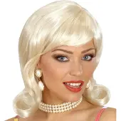 Finidi Mooie blonde pruik Flip 50-jaren