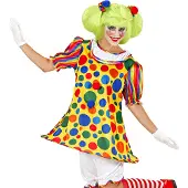 E-Carnavalskleding.nl Carnavalspakken: Clownsmeisjes jurkje Carolien