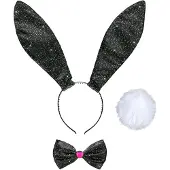 Widmann Carnavalsartikelen: Sexy bunny verkleedset zwart