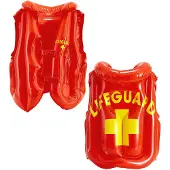 Widmann Opblaasbaar Baywatch vest (rood en geel)