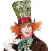 E-Carnavalskleding.nl Hoge hoed "Crazy Hatter" met haar