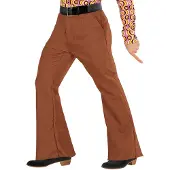 Widmann Groovy 70's heren broek bruin (bruin, S/M)
