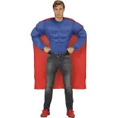 Widmann Superman Kostuum | Amerikaanse Superheld Held Super Power Kostuum | Medium | Carnaval kostuum | Verkleedkleding