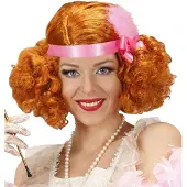 Finidi Mooie rode Charleston pruik Pam 20-er jaren