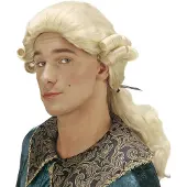 Finidi Carnavalspruik: Blonde graaf Nelson pruik