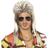 SuperMerchantEU Blond met grijze rocker pruiken voor mannen