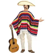 E-Carnavalskleding.nl Authentieke Mexicaanse poncho's S/L