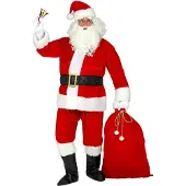 Widmann Deluxe kerstman pak Snowy