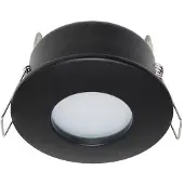 LumenXL Inbouwspot Rex zwart voor badkamer