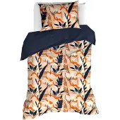 De Witte Lietaer Dekbedovertrek Junglecat Dress Blues Satijn-140 x 200 / 220 cm | 1-Persoons