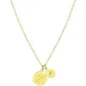Lucardi Dames Nayley Ketting - Staal - Ketting - Cadeau - 50 cm - Goudkleurig