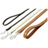 Karlie Nordic Hondenriem - Hertenleder - Crème - Maat: L-XL - Breedte: 22 mm - Lengte: 100 cm