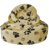Competition dierenmand Paw 80 x 21 cm pluche crème