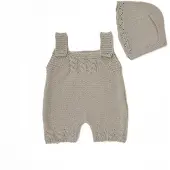 ByAstrup Poppenkleding Boxpakje Met Muts 35 Cm Taupe