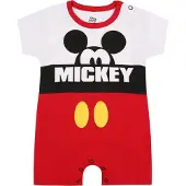 Disney Wit-rode romper met afbeelding van Mickey Mouse / 68 cm