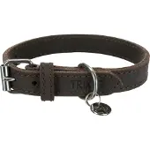 Trixie halsband hond rustic vetleer donkerbruin 48-56x3 cm