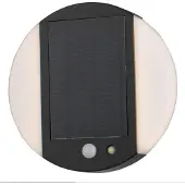 LumenXL Moderne solar buitenwandlamp met sensor zwart - Blitz