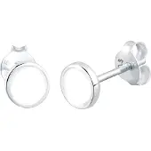 Elli Oorbellen 'Geo' zilver / wit