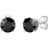 KUZZOI Oorbel zwart / zilver