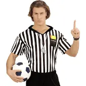 E-Carnavalskleding.nl Scheidrechters shirt (zwart en wit, M)