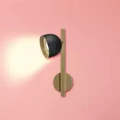 MARCHETTI LED-wandlamp Dome, zwart, Woon-/ Eetkamer, metaal, Modern, LED wandlamp