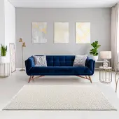 Muratap Loca shaggy vloerkleed creme hoogpolig- 140x200 cm