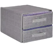 Springos Kast Organizer | Kleding Organizer | Opberger | 2 lades | Grijs