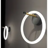 MARCHETTI LED-wandlamp Ulaop, dimbaar, zwart, Woon-/ Eetkamer, metaal, Design, LED wandlamp
