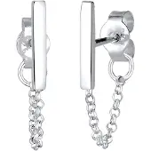 Elli Oorbellen 'Geo, Kette' zilver