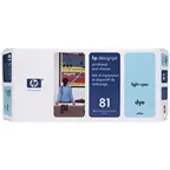 HP C4954A printkop licht cyaan met printkopreiniger nr. 81 (origineel)