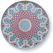 Pip studio Serveerschaal Flower Festival Scallop Deco Light Blue 21 cm