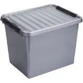 Sunware Q-line opbergbox - 52 l - grijs/zwart