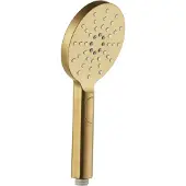 Ben Push handdouche rond Ø12cm 3 straalsoorten geborsteld messing
