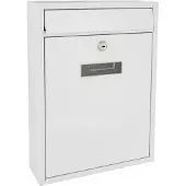 Toolland Brievenbus Ibiza, wandmontage, met naamplaatje, incl. 2 sleutels, afmetingen (H x B x D) 36 x 26 x 8 cm, wit