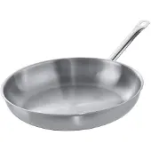 Metro Professional HS-FP28 braadpan, 28 cm (maximaal diameter), roestvrij staal, geschikt voor inductiekookplaten