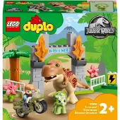 LEGO 10939 DUPLO Jurassic World: Ontsnapping van de T-Rex en Triceratops, dinosaurus speelset voor peuters vanaf 2 jaar