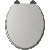 Allibert by KETER Toiletzitting allibert silver geperst hout soft close zilver