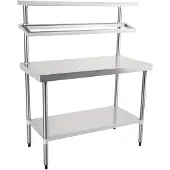 Vogue RVS Werktafel | Wandplank | 120 x 150 x 60 cm