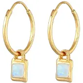 Elli PREMIUM Oorbellen blauw / goudgeel / goud