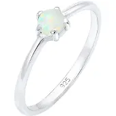 Elli Ring zilver / parelwit