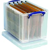 Really Useful Box transparante opbergbox 19 liter (inclusief 10 hangmappen)