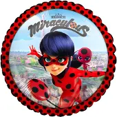 Amscan - Miraculous - Lady Bug - Folie ballon - 43cm - Leeg - 1 Stuks