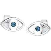 Elli Oorbellen 'Evil Eye' blauw / zilver