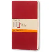 Moleskine Cahier Journals - Large - Gelinieerd - Rood - set van 3