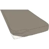Kayori Topper Hoeslaken Shizu Taupe (Percal)-100 x 200 cm