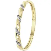 Lucardi Ring goud / transparant