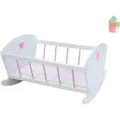 Angel Toys Poppen schommelbedje hout spijlen, afm 50 x 30 x 40 cm