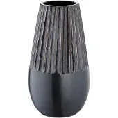 Gilde Boho Vaas "Strips" – Zwart – H 25 cm