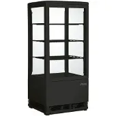 Saro Mini-koelvitrine model SC 80 zwart, 42,8(B)x38,6(D)x96(H)cm, 230V/180W